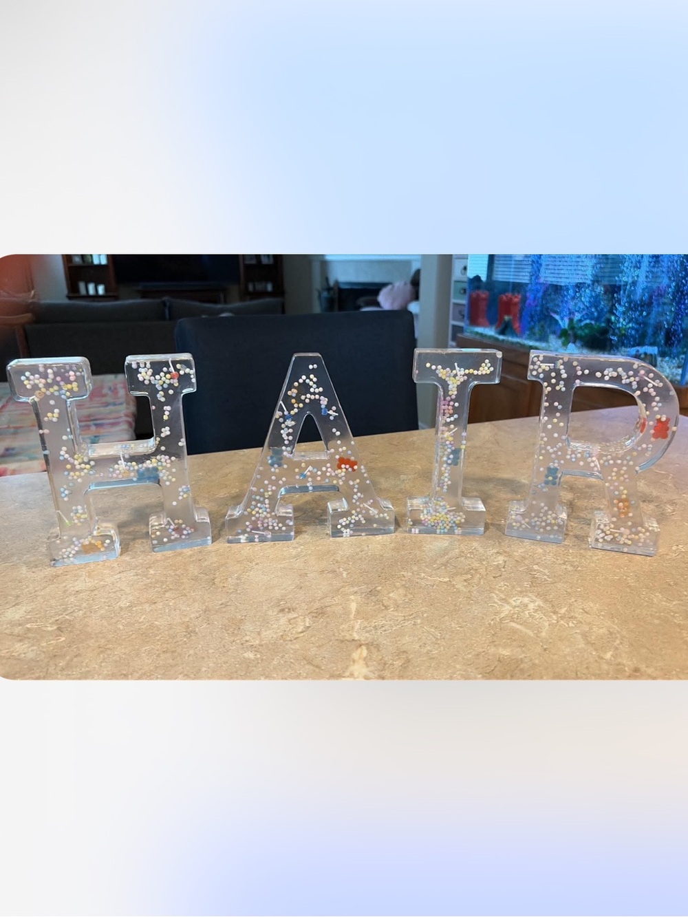 Hair Salon Decor Clear Resin Sprinkles Candy Bears Lolly Pops Shelf Table Sitter